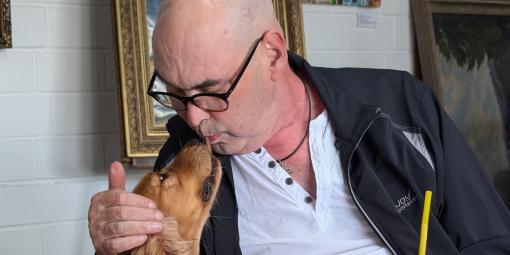 Gregor und seine Hündin Mimmi